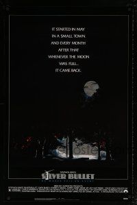 8k673 SILVER BULLET 1sh '85 Stephen King, whenever the moon was full, it came back!