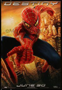 8k701 SPIDER-MAN 2 teaser 1sh '04 great image of Tobey Maguire in the title role, Destiny!