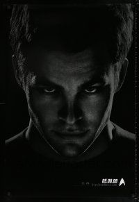8k712 STAR TREK teaser DS 1sh '09 close-up of Chris Pine as Captain Kirk!