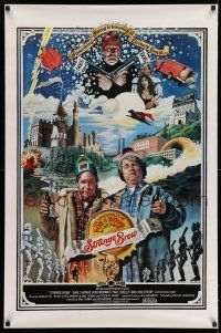 8k728 STRANGE BREW int'l 1sh '83 art of hosers Rick Moranis & Dave Thomas with beer by John Solie!