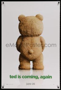 8k749 TED 2 teaser DS 1sh '15 Seth McFarland, Mark Wahlberg, Seyfreid, CGI teddy bear image!