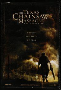 8k760 TEXAS CHAINSAW MASSACRE THE BEGINNING teaser DS 1sh '06 horror prequel, the birth of fear!