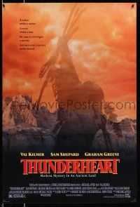 8k769 THUNDERHEART 1sh '92 directed by Michael Apted, really cool Native American Indian image!