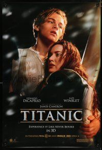 8k771 TITANIC April 6 DS 1sh R12 Leonardo DiCaprio, Kate Winslet, directed by James Cameron!