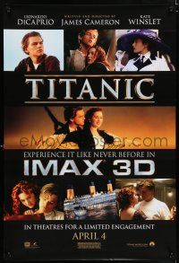 8k770 TITANIC April 4 IMAX DS 1sh R12 Leonardo DiCaprio, Kate Winslet, directed by James Cameron!