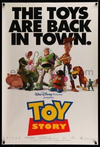 8k780 TOY STORY DS 1sh '95 Disney/Pixar cartoon, Buzz Lightyear, Woody & top cast!