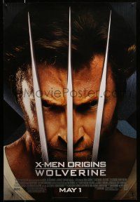 8k845 X-MEN ORIGINS: WOLVERINE style B advance DS 1sh '09 Hugh Jackman, Marvel Comics super hero!