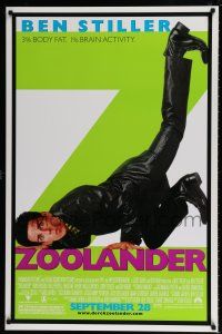8k850 ZOOLANDER advance DS 1sh '01 Ben Stiller, 3 percent body fat, 1 percent brain activity!