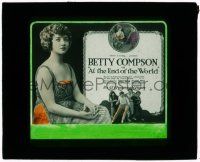 8m140 AT THE END OF THE WORLD glass slide '21 Betty Compson is the daughter of a Shanghai gambler!