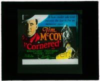 8m151 CORNERED glass slide '32 law-maker Tim McCoy went outside the law to free an innocent man!