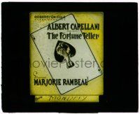 8m164 FORTUNE TELLER glass slide '20 wonderful image of Marjorie Rambeau on ace of spades card!