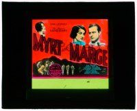 8m204 MYRT & MARGE glass slide '33 famous radio stars with an early Three Stooges appearance!