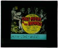 8m207 ONE NIGHT IN THE TROPICS glass slide '40 5 stars shown, but Abbott & Costello billed only!