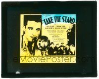 8m226 TAKE THE STAND glass slide '34 cult star Thelma Todd + Jack La Rue with radio microphone!