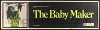 8m011 BABY MAKER paper banner '70 directed by James Bridges, surrogate mom Barbara Hershey!