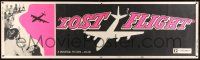 8m072 LOST FLIGHT paper banner '70 Lloyd Bridges, Anne Francis, airplane disaster movie!