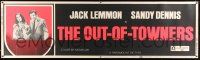 8m090 OUT-OF-TOWNERS paper banner '70 Jack Lemmon, Sandy Dennis, written by Neil Simon!