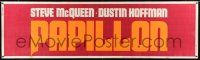 8m092 PAPILLON paper banner '74 Steve McQueen, Dustin Hoffman, rare aborted United Artists release!