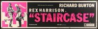 8m105 STAIRCASE paper banner '69 Rex Harrison & Richard Burton, directed by Stanley Donen!