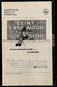 8m523 JOE KIDD pressbook '72 cool art of Clint Eastwood pointing double-barreled shotgun!