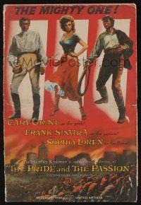 8m640 PRIDE & THE PASSION pressbook '57 Cary Grant, Frank Sinatra, sexy Sophia Loren