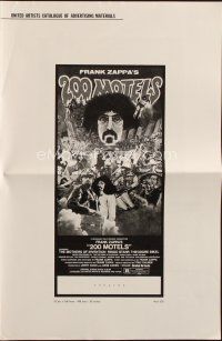 8m263 200 MOTELS pressbook '71 directed by Frank Zappa, rock 'n' roll, wild artwork!