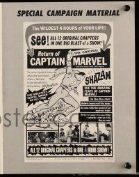 8m274 ADVENTURES OF CAPTAIN MARVEL pressbook R66 Tom Tyler in The Return of Captain Marvel!