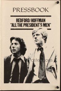 8m282 ALL THE PRESIDENT'S MEN pressbook '76 Dustin Hoffman & Robert Redford, Woodward & Bernstein!