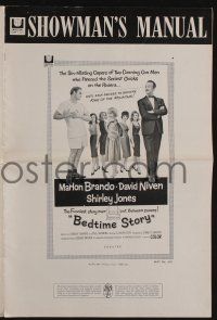 8m306 BEDTIME STORY pressbook '64 Marlon Brando, David Niven & Shirley Jones!