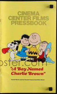 8m332 BOY NAMED CHARLIE BROWN pressbook '70 Snoopy & the Peanuts by Charles M. Schulz!