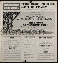 8m336 BRIDGE ON THE RIVER KWAI Best Picture pressbook '58 William Holden, Alec Guinness, David Lean