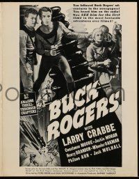 8m341 BUCK ROGERS pressbook R40s Buster Crabbe, classic Universal sci-fi serial!