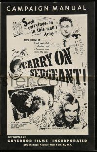 8m353 CARRY ON SERGEANT pressbook R60s Shirley Eaton in a wacky English military comedy!