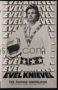 8m425 EVEL KNIEVEL pressbook '71 great images of George Hamilton as THE daredevil!
