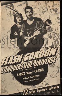8m439 FLASH GORDON CONQUERS THE UNIVERSE pressbook R40s Buster Crabbe & Carol Hughes, serial!