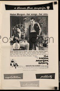 8m493 HELEN MORGAN STORY pressbook '57 Paul Newman loves pianist Ann Blyth, her songs & her sins!