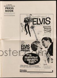 8m519 IT HAPPENED AT THE WORLD'S FAIR pressbook '63 Elvis swings higher than the Space Needle!