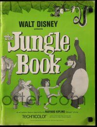 8m527 JUNGLE BOOK pressbook '67 Walt Disney cartoon classic, includes the 23-page ad pad!
