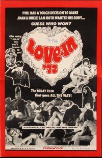 8m561 LOVE-IN '72 pressbook '72 William Mishkin, the today film that goes all the way!