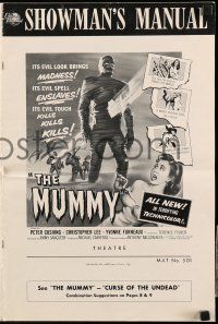 8m585 MUMMY pressbook '59 Terence Fisher Hammer horror, Christopher Lee as the monster!