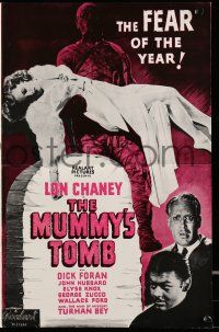 8m586 MUMMY'S TOMB pressbook R48 cool images of bandaged monster Lon Chaney Jr, Universal horror!