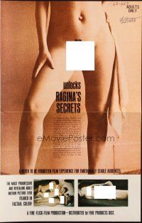 8m646 RAGINA'S SECRETS pressbook '69 sexploitation so factual it leaves nothing to the imagination!