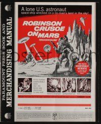 8m658 ROBINSON CRUSOE ON MARS pressbook '64 art of Paul Mantee & his man Friday Victor Lundin!