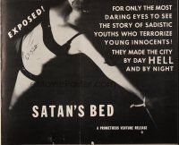 8m669 SATAN'S BED pressbook '65 young innocent Yoko Ono is terrorized by sadistic youths!