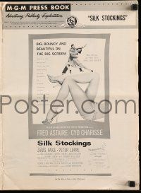 8m683 SILK STOCKINGS pressbook '57 musical version of Ninotchka with Fred Astaire & Cyd Charisse!
