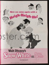 8m693 SNOW WHITE & THE SEVEN DWARFS pressbook R67 Walt Disney animated cartoon fantasy classic!