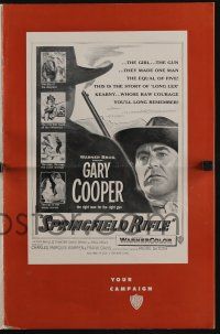 8m705 SPRINGFIELD RIFLE pressbook '52 Gary Cooper is the right man for the right gun!