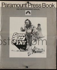 8m719 SUPER FLY T.N.T. pressbook '73 great artwork of Ron O'Neal holding dynamite by Craig!
