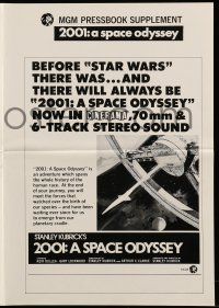 8m265 2001: A SPACE ODYSSEY Cinerama pressbook supplement R77 Stanley Kubrick, space wheel art!