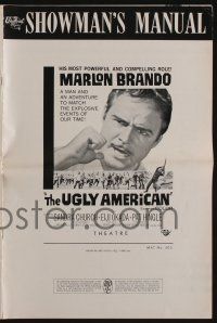 8m759 UGLY AMERICAN pressbook '63 Marlon Brando's most powerful & compelling role!